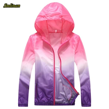 

Smlinan Summer Windbreaker Jacket Women Hooded Pocket Zipper Bomber Basic Jackets Plus Size 4xl Womens Jackets And Coats 2020
