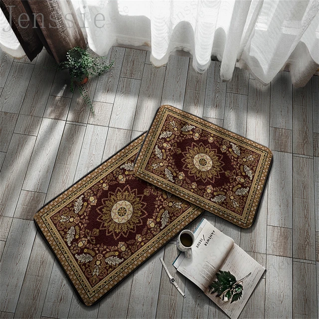 Multiple Non-Slip Doormats Retro Aristocratic Entrance Area Hallway Balcony Porch Carpet Living Room Decor Kitchen Home Bath Rug 1