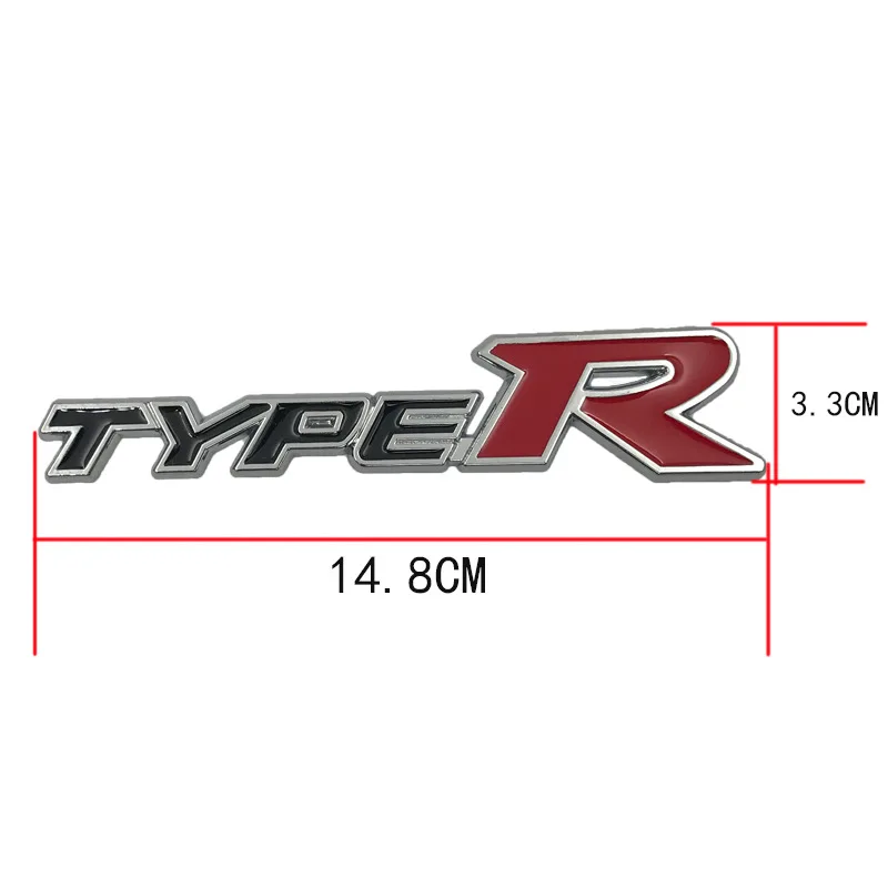 Изменение Typer наклейка на бампер применимо Honda изменение металла только наклейка на бампер Typer автомобильные брелки с логотипом 3D