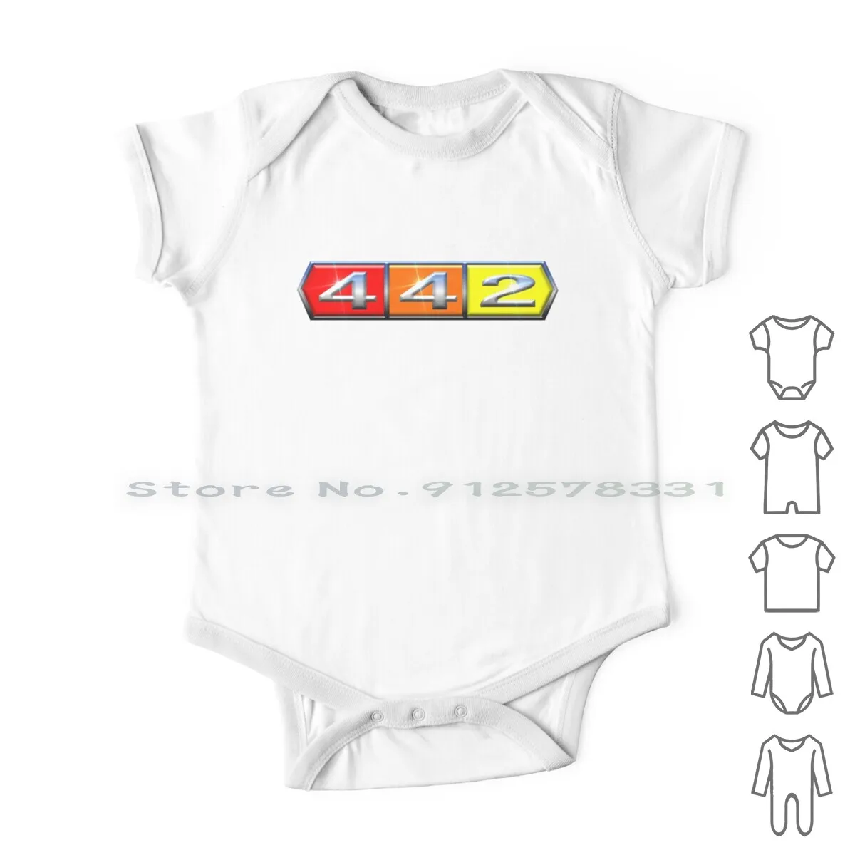

442 Chrome Newborn Baby Clothes Rompers Cotton Jumpsuits 442 Oldsmobile Cutlass Street Racing Street Rod Classic Car American