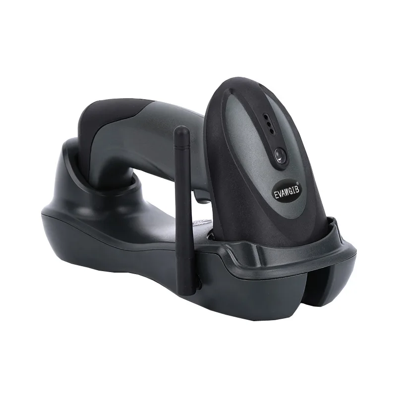 Barcode Scanner 433MHz Wireless Handheld 1D CCD Reader With Charging Base Holder Warehouse Barcode Reader