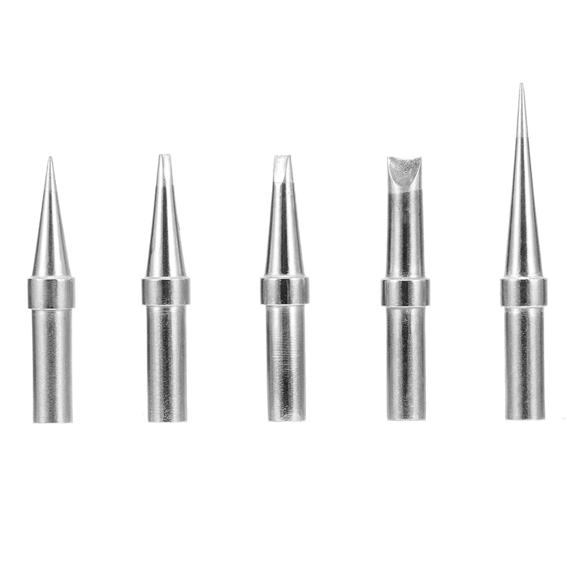 Fashion5Pcs/Set Pure Copper ETA ETB ETD ETS ETT Lead-Free Soldering Iron Tips for Weller WESD51 WESD50 WCC100