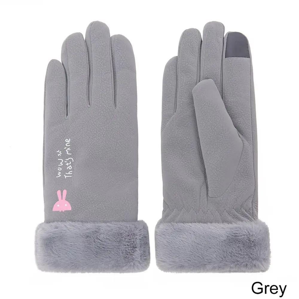 Evrfelan зимние ветронепроницаемые перчатки для сенсорный экран для женщин зимние теплые уличные перчатки эластичные Варежки женские - Цвет: D