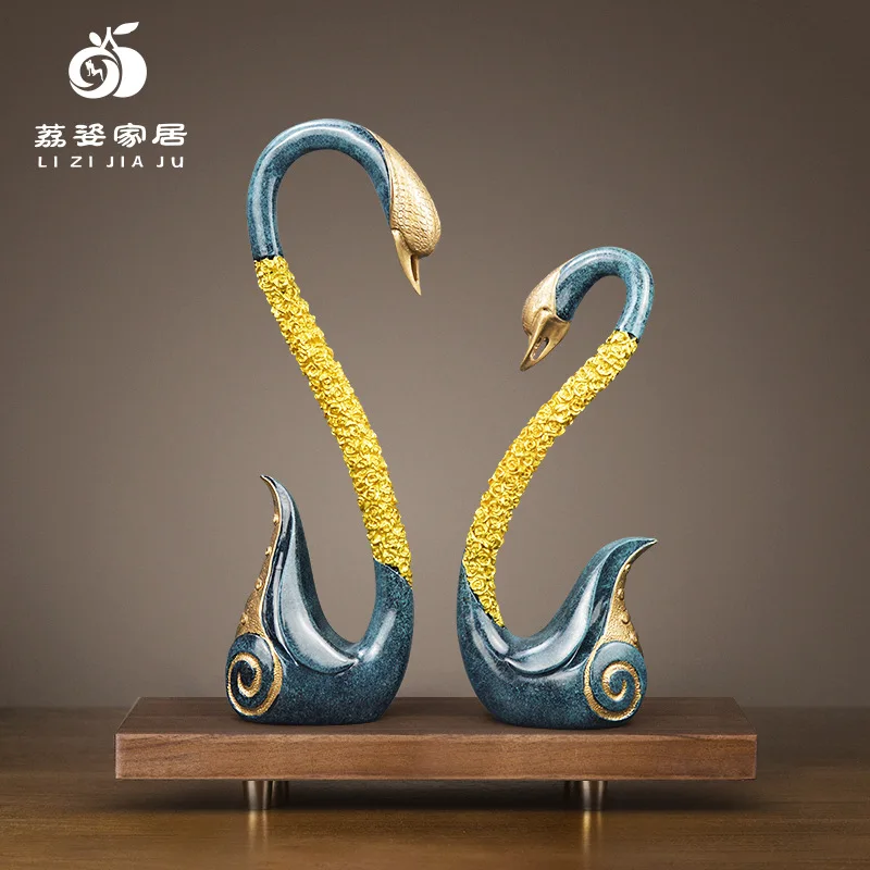 

Li Attitude Europe And America Home Decorations Decoration Couples Crane Creative Resin Crafts Processing Customizable Wholesale