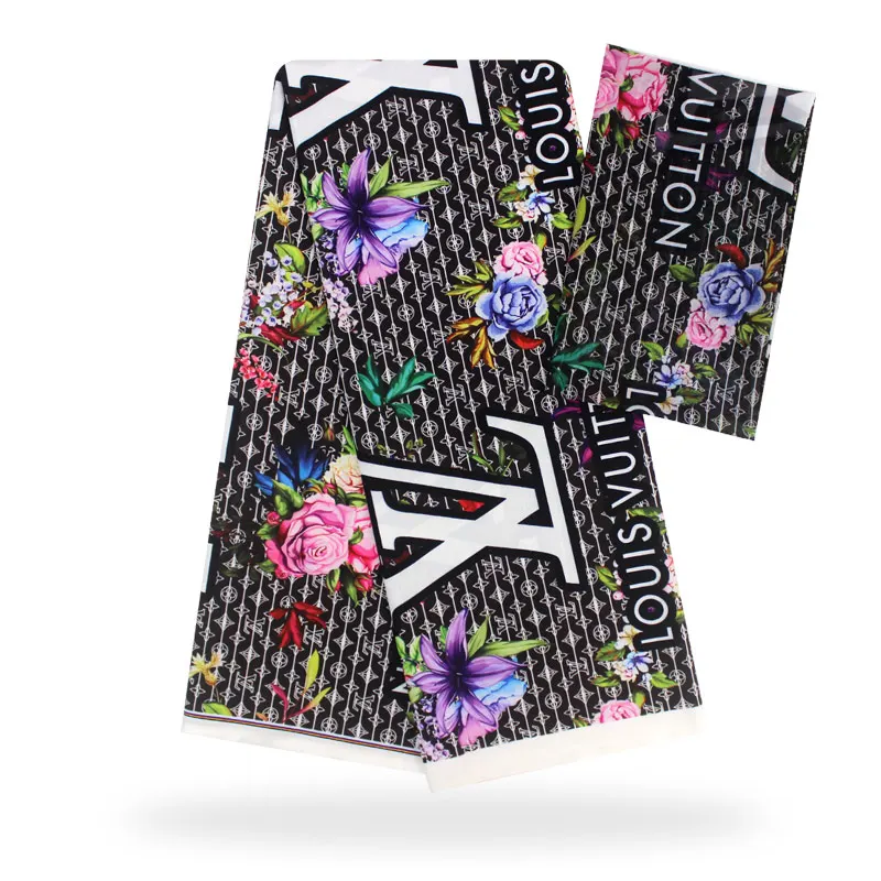 4+ 2 ярда стиль шелковая ткань модный Африканский Воск модный дизайн Африканские Восковые принты шелковая ткань для вечерние платья Y91117-5