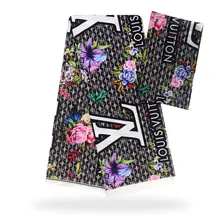 4+ 2 ярда стиль шелковая ткань модный Африканский Воск модный дизайн Африканские Восковые принты шелковая ткань для вечерние платья Y91117-5