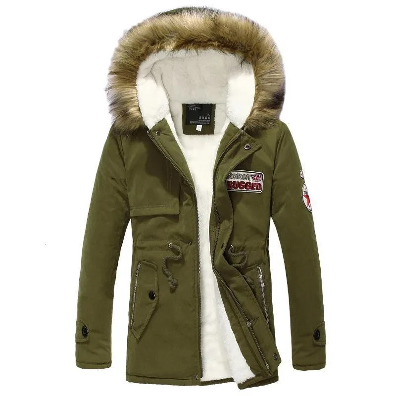 Men Winter Jas Army Green/Black/khaki 2019 Fat Warm Bontkraag Long Jackets Hooded Parka Size S-XXXXL | Мужская одежда