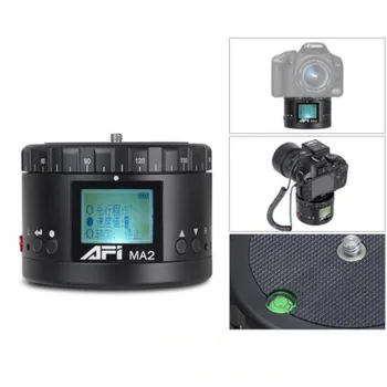 

MA2 Mini LED Electronic 360 Degree Rotating Time Lapse Panorama Tripod Head for Gopro DSLR Cameras Smartphones