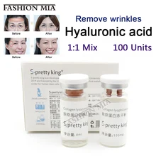 100 единиц перекрестное удаление морщин Гиалуроновая кислота для лица удаление морщин Красота кожи 8 мл 100 мг ацидо хиалуронико