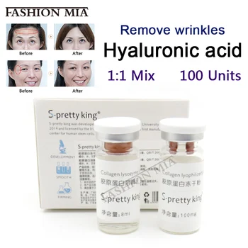 

100 Units 100% Cross-linked Remove wrinkles HA Hyaluronic acid for face Remove wrinkles Beauty skin 8ml 100mg acido hialuronico