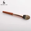 Shoushoulang Professional Handmade Make Up Brush Flat Round Blush Highlighter Brush Soft Squirrel Hair Makeup Brushes 4