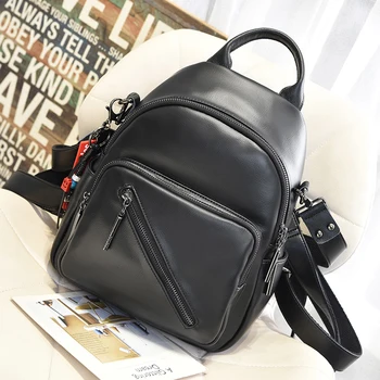 

2019 New Shoulder Bag Women Fashion Calfskin Ladies Backpack Casual Wild Dual-use Travel Bag Mini Backpack for Girls Bolso Mujer
