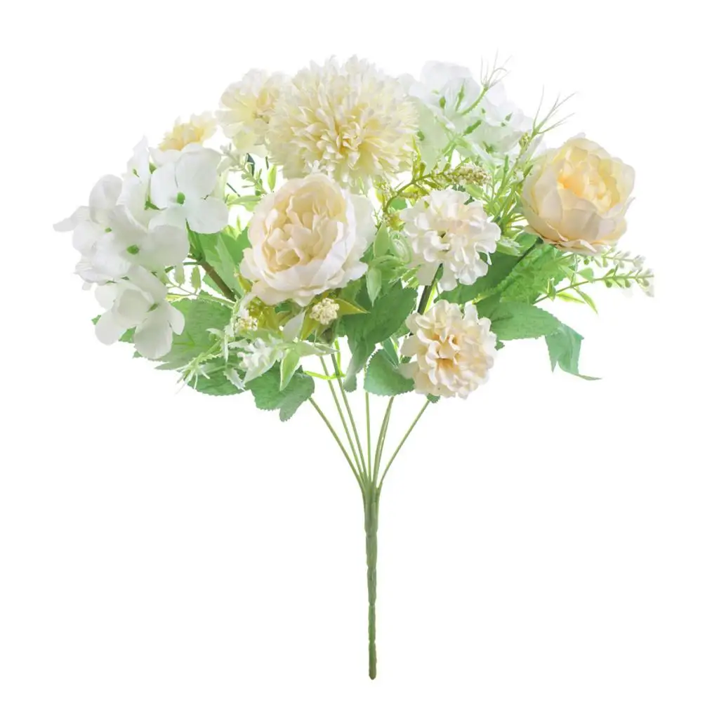 7-Head Artificial Fake Peony Flower Bridal Hydrangea Home Wedding Garden