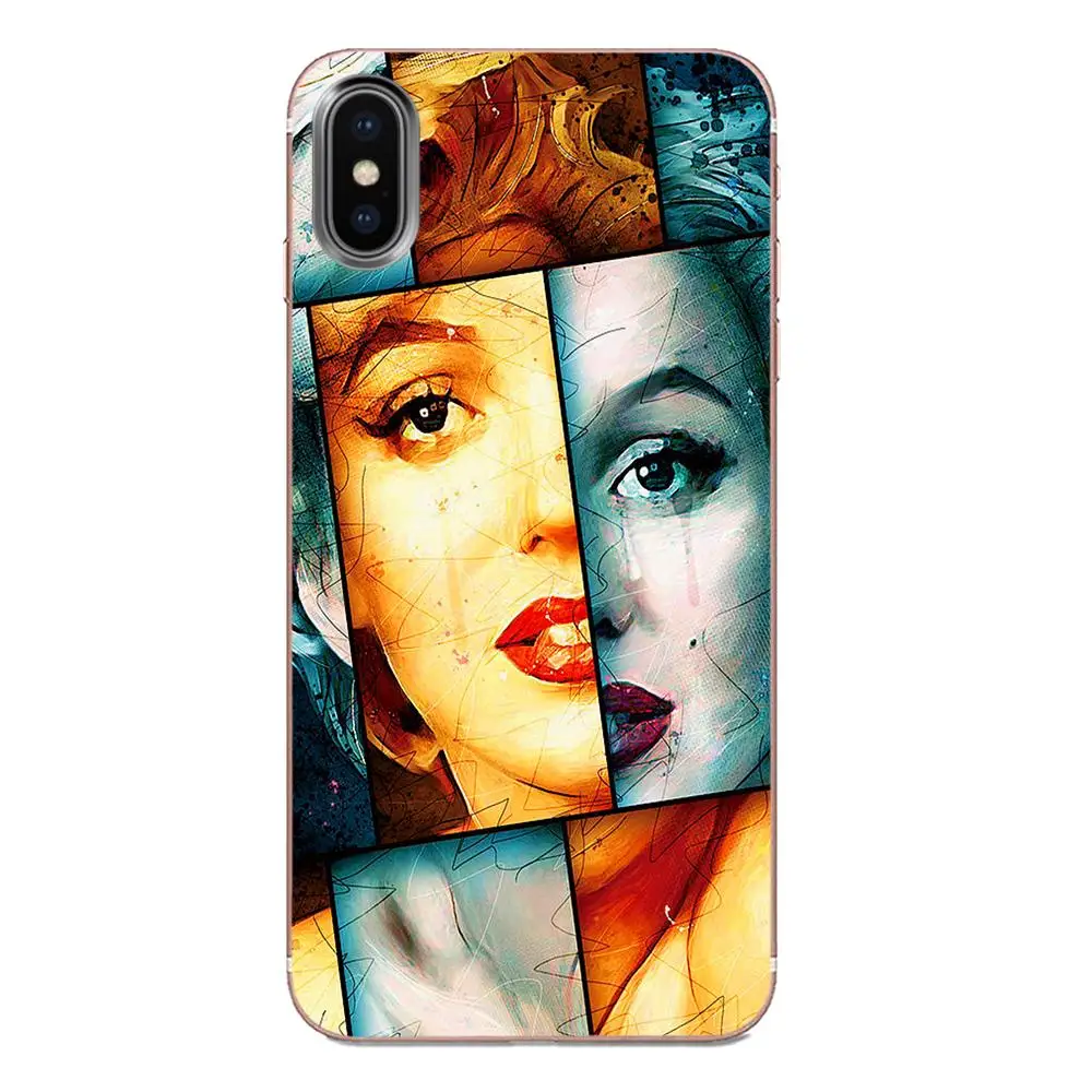 Marilyn Monroe Étui iPhone XR 11 X XS MAX Pro 8 7 Plus 6 6s 5 5s SE 2020 10 plastique Coque silicone Apple iPhone Cas de téléphone actrice lart hollywood vintage musique 