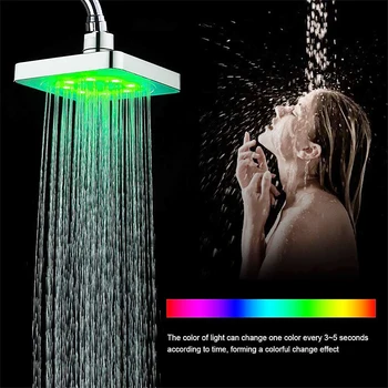 

Creative Led Shower Head Colorful Head Bathroom 7 Colors Changing LED Shower Faucet Water Glow Light Water Saving Adjustable NEW