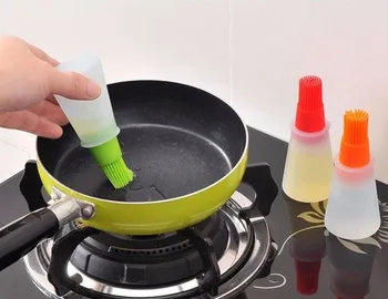 

Free Shipping+Wholesale Grill Oil Bottle Brushes Silicone Liquid Oil Pen Cake Butter Bread Pastry Brush Baking BBQ,100pcs/lot