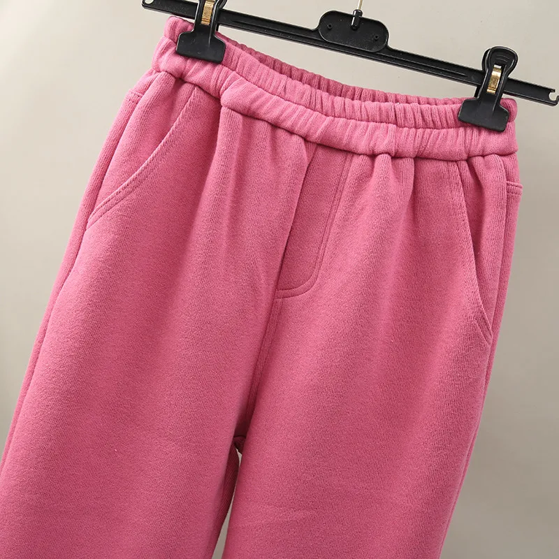 Бархатные утепленные прямые штаны-шаровары для женщин; Pantalon Femme; брюки с эластичной резинкой на талии; сезон осень-зима; повседневные спортивные брюки для женщин; C6033
