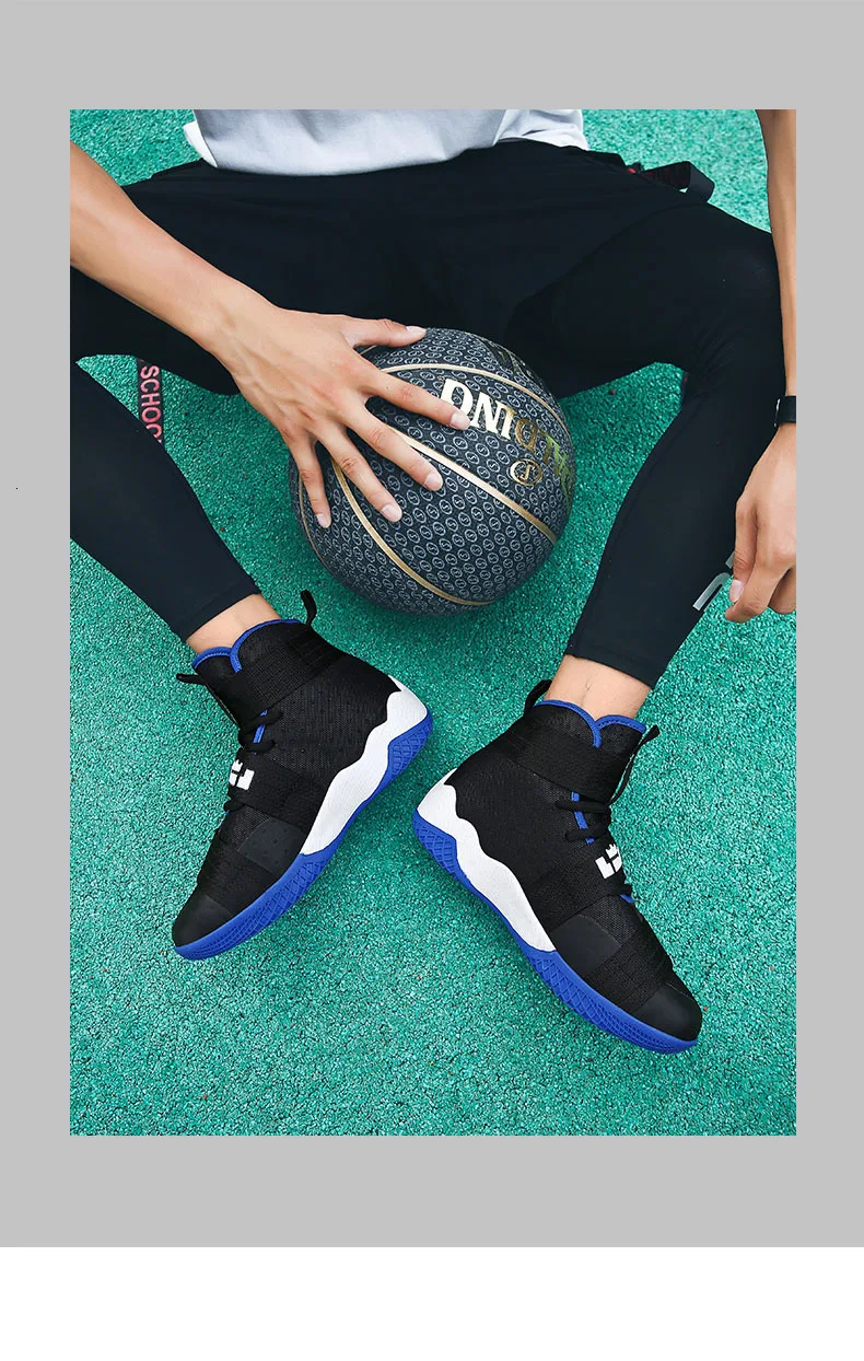 Men's Lebron James Basketball Shoes Breathable Sports Shoes Mens Ankle Boots Basketball Sneakers Cushioning Jordan Shoes Unisex