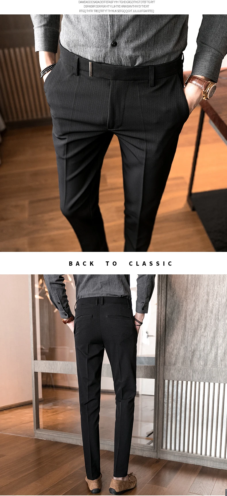 Новые продукты, мужские высококачественные джентльменские модные деловые прямые трендовые Узкие повседневные бархатные теплые брюки