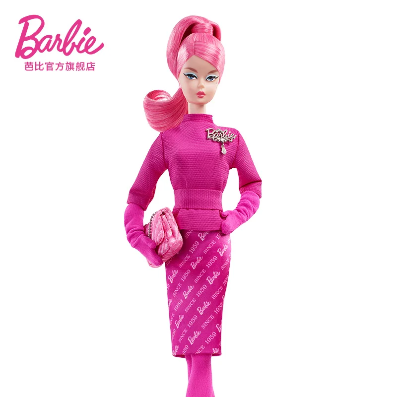 Оригинальная кукла Genunie Barbie Ограниченная Коллекция 60-летняя Классическая кукла-памятник красоты Золотая этикетка подарки для девочек FXD50