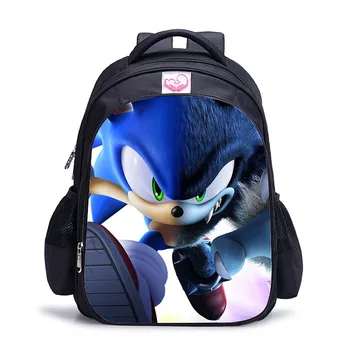 

New Sonic The Hedgehog Schoolbag Backpack for Teenager Boys and Girls Lovely Hedgehog Schoolbag Mochilas Infantil