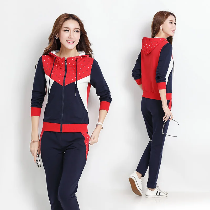 

Autumn Women Sportswear Tracksuit Zip Up Jacket Hoodie Sweatshirt+pant Running Jogging Fitness Casual Athletic Set Sport Suit