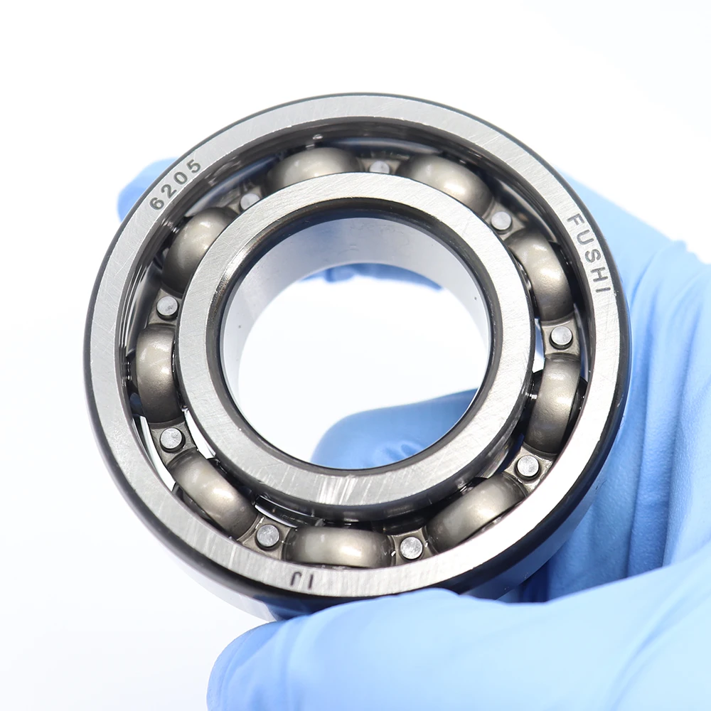 6205 Bearing 25*52*15 mm ABEC-5 P5 1PC For Motorcycles Engine Crankshaft 6205 OPEN Ball Bearings Chamfer Black Nitride Retainer afbeelding