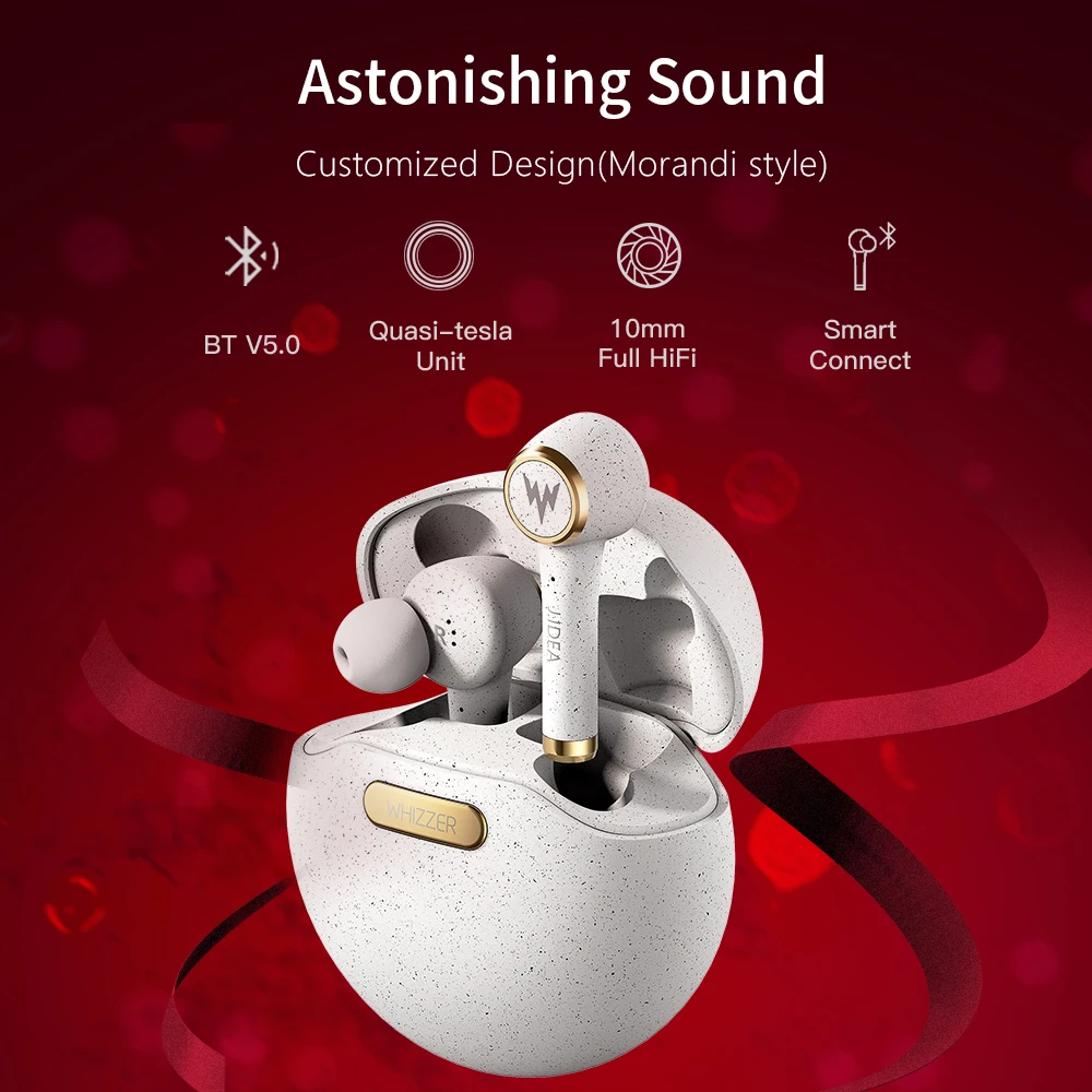 Уизер TP1S наушники вкладыши TWS с беспроводного Bluetooth (голубой зуб) наушника 3D