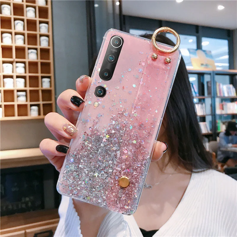Браслет блестящий чехол для телефона Samsung Galaxy Note20 S20FE Примечание 10 M31 A71 A21 Bling Star