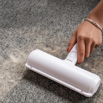 

2-Way Pet Hair Remover Roller Removing Dog Cat Hair from Furniture self-cleaning Lint Pet Hair Remover One Hand Operate