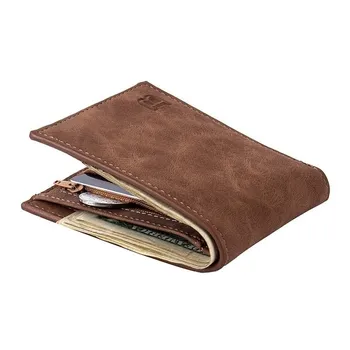 

New Men Wallets Small Money Purses Wallets New Design Dollar Price Top Men Thin Wallet With Bag Zipper Standard Wallets