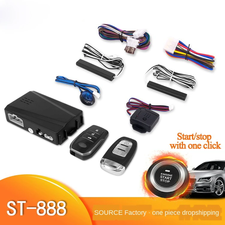 12vユニバーサル車の盗難防止警報システム車のsuv Mpv遠隔中央ドアロックpkeキーレススタートストップシステムカーアクセサリー キーレス スタートシステム Aliexpress