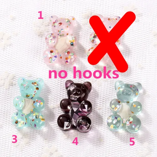 20*30mm 10pcs gummy bear flatback Resin Cabochons Scrapbook Craft Embellishments  Headwear accessories no hooks