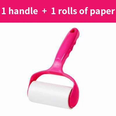 1 Handle and1 Paper Eworld ролик для удаления ворсинок, для удаления шерсти домашних животных, для удаления ворсинок, для удаления пыли, ролик для одежды, ковер, липкий ролик, набор кистей - Цвет: 1 Handle and1 Paper