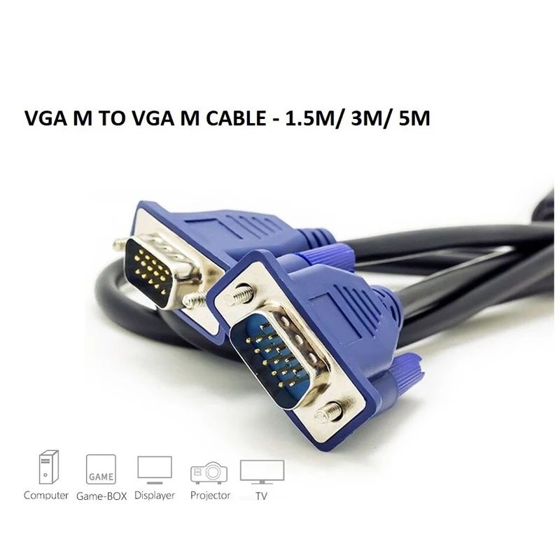 Кабель VGA 1080P с позолоченным разъемом 1 5 м 3 + 2 15 контактов для монитора компьютера проектора|Кабели VGA| |