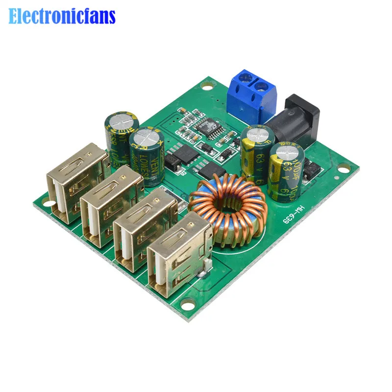 4 порта USB DC 9 в 12 В 24 36 48 7-60 5 | Электронные компоненты и принадлежности