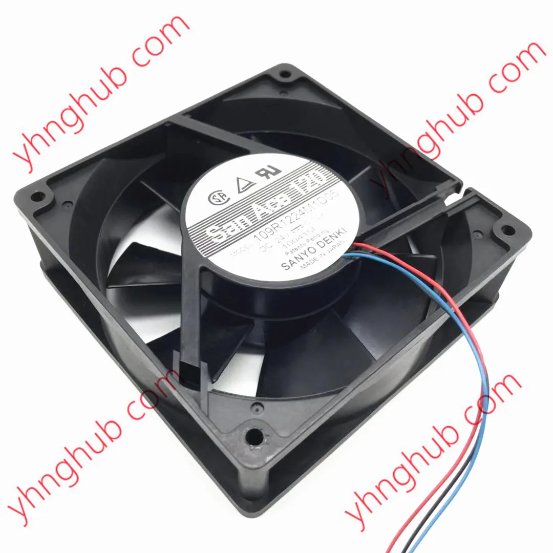 

Sanyo Denki 109R1224M1D05 DC 24V 0.12A 120x120x38mm 3-Wire Server Cooling Fan