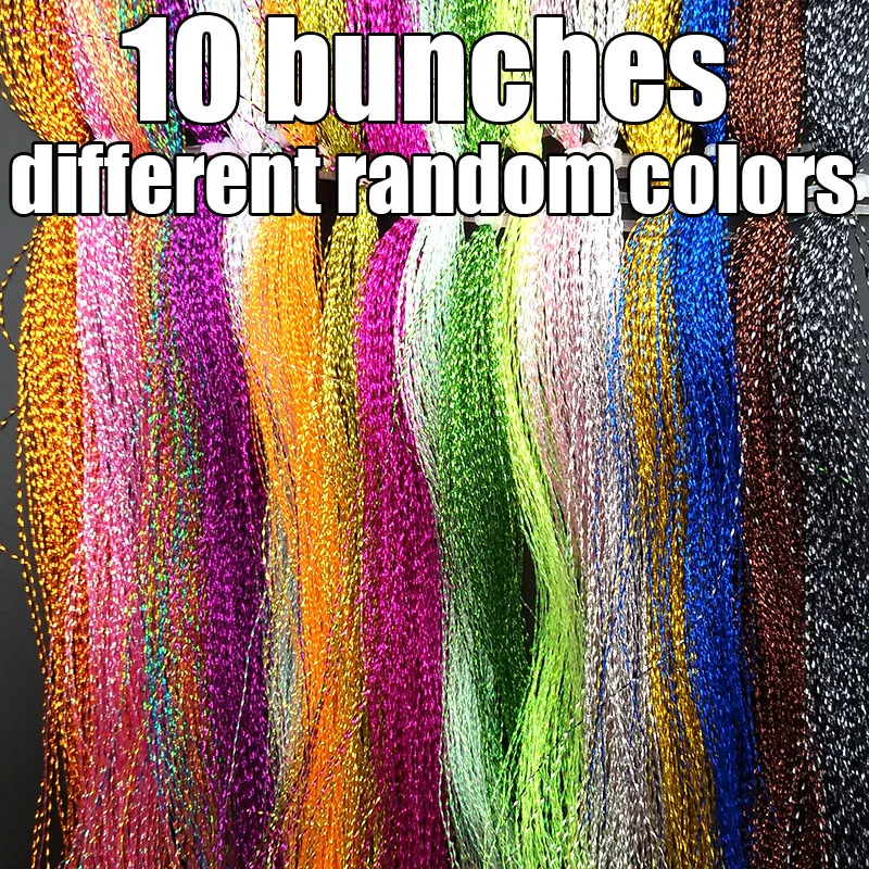 Люрексная мишура lunker для ловли нахлыстом витая нить из люрекса нитка завязывания