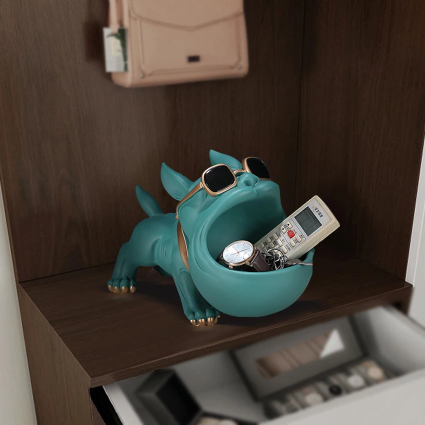 

Nordic Style Storage Animal Dog Ornaments New Home Decoration Accessries Handicraft Creative Resin Figurines Miniatures Gifts