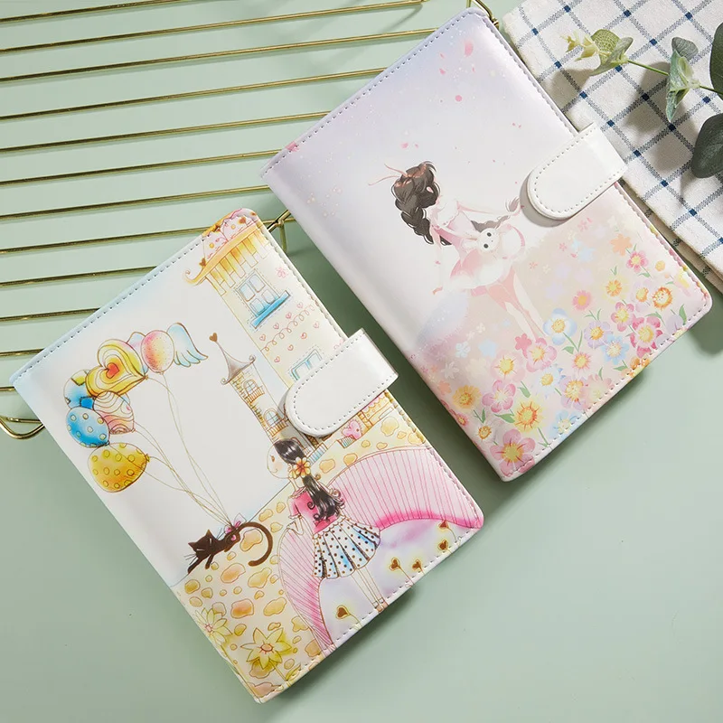 

INS girl heart hand ledger cute loose-leaf book small fresh diary student hand account creative A6 schedule book