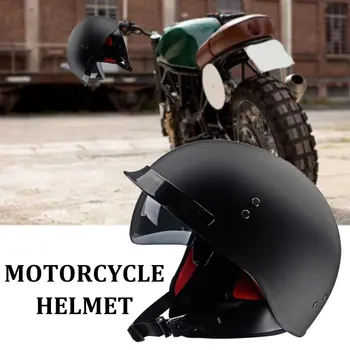 

Motorcycle Prince Helmet Men And Women Summer Half Helmet Portable Retro Motorcycle Electric Collar Professional