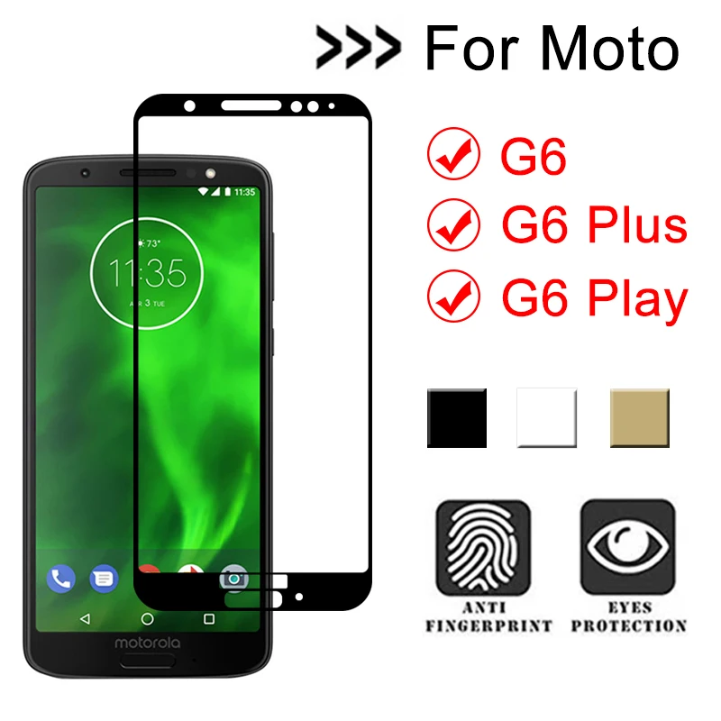 Защитное стекло для MOTO Motorola G6 Play Plus закаленное защитное стекло для экрана G 6play 6plus полное покрытие Защитная пленка 2.5D