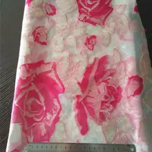 Высококачественная жаккардовая парчовая ткань нигерийский Тюль кружевная ткань красная французская Сетка кружевная ткань с блестками для свадебной вечеринки