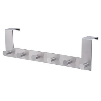 

1 Pc Over the Door Hook 6 Pegs Thicken Practical Hanging Rack Clothes Hanger for Cloth Hat