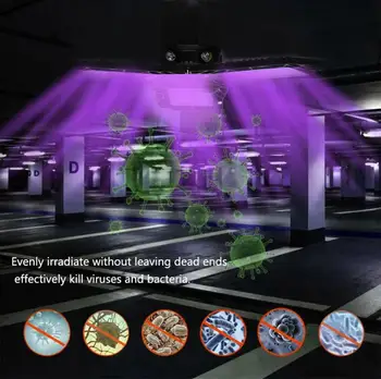 

1PC 60W E26/E27 Deformation Folding Light No Radar Induction Ultraviolet Garage Light Disinfection Light Folding Light 110V