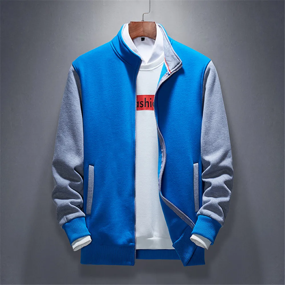 Royal Blue Mountainskin мужские куртки пилот Куртка бомбер мужская мода Бейсбол Хип Хоп Уличная стоячий воротник пальто Slim Fit пальто бренд - Цвет: Royal Blue