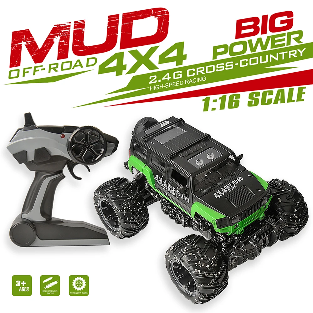 

RC Car 2.4G 1/16 Scale Rock Crawler Car Supersonic Monster Truck Off-Road Vehicle Buggy Electronic RTR Toys Rc Car Gifts