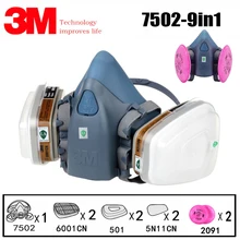 Respirator Gas-Mask Chemical-Paint-Spray Pesticide-Protection 6001 Half-Face-Widely Military