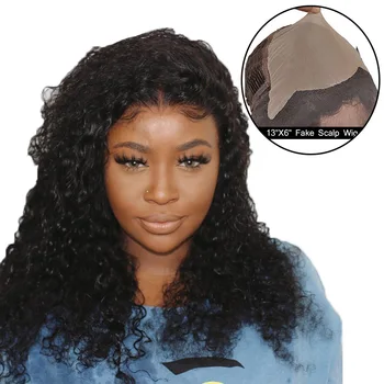 

Swinging Forest Wigs for Black Women 13x6 Curly Lace Front Human Hair Wigs Pre Plucked Fake Scalp Wig Remy Hair
