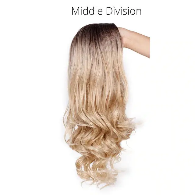I's a wig Ombre Brown Wig Long Wavy Synthetic Wigs for Women Blonde Gray White Black Red Wig Glueless Hair can be Cosplay - Цвет: R6-30-613